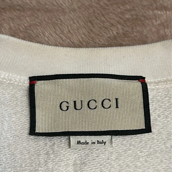 Gucci White & Black Polka Dot Print Sweatshirt - Picture 9 of 14